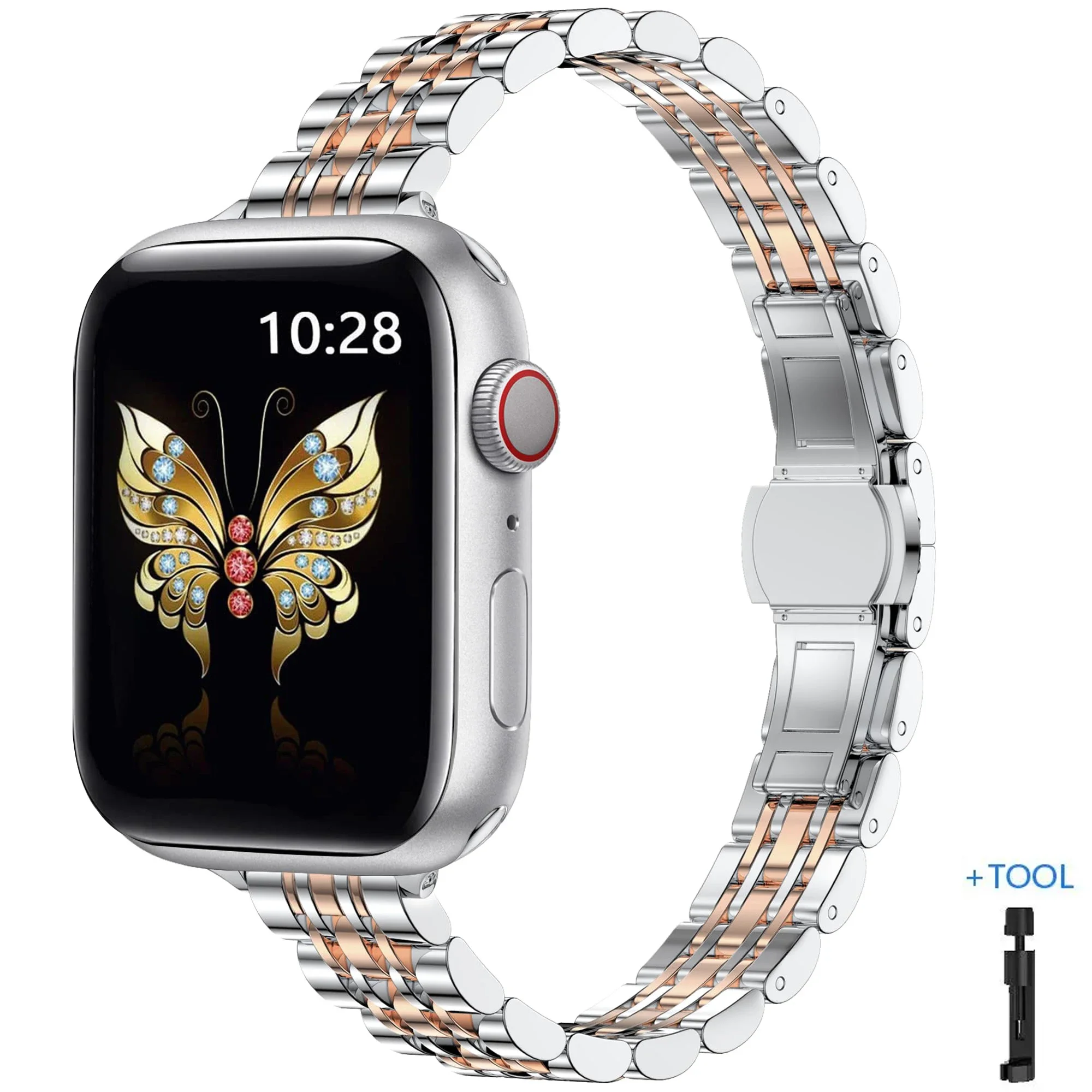 Elegant Women's Slim Metal Strap