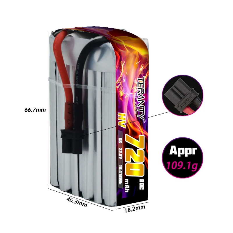 MAX 160C 22.8V 720mAh Lipo Battery HV indoor flying model aircraft drone FPV High magnification TREANTY Rechargeable Battery