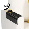 Wood Sofa Arm Tray with 360° Rotating Phone Holder Foldable Sofa Tray Couch arm Table for Drinks Snacks Convenient Storage 1