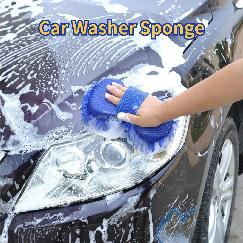 Microfiber Car Washer Sponge Cleaning Brushes Towel Gloves Car Care Detailing Styling Accessories