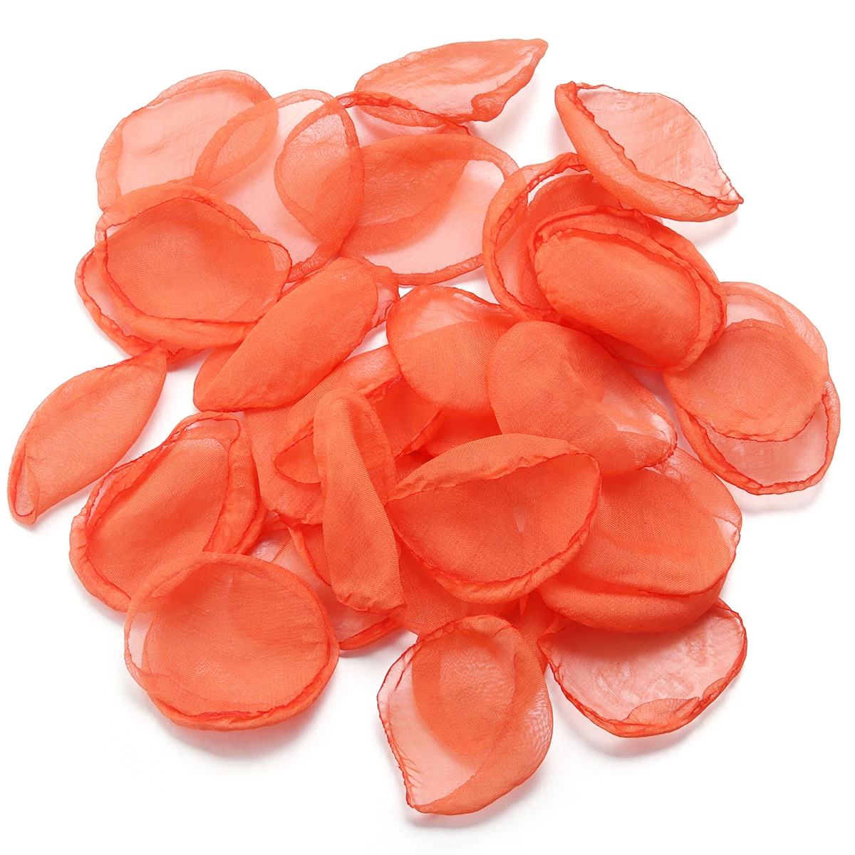 20 Stück Chiffon handgemachte gebrannte Randblätter bunte künstliche Blume für Hochzeit Party Kopfbedeckung Ohrringe Dekoration Zubehör – Detail 24