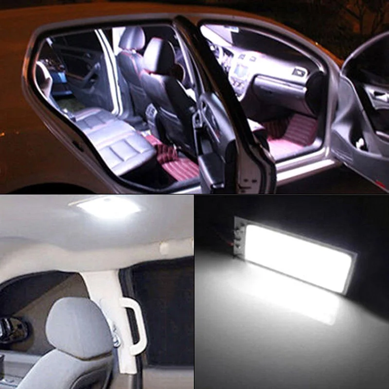 

Bulbs Car Interior 2Pcs Xenon HID 36-COB LED Panel Lights Dome Map Light Panel Lamp High Quality Useful Practical