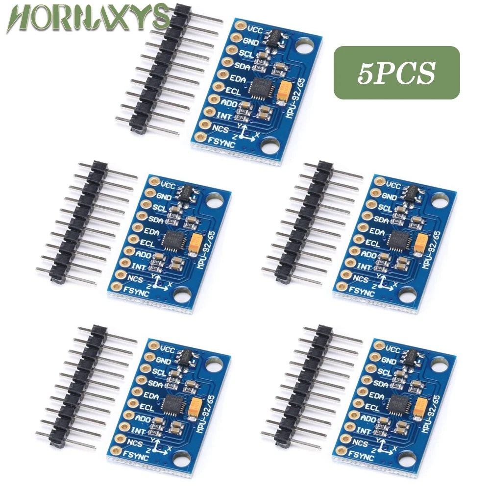 1-10pcs IIC I2C SPI MPU6500 MPU-6500 6-Axis Gyroscope Accelerometer Sensor Module Replace MPU6050 For Arduino With Pins GY-6500 2