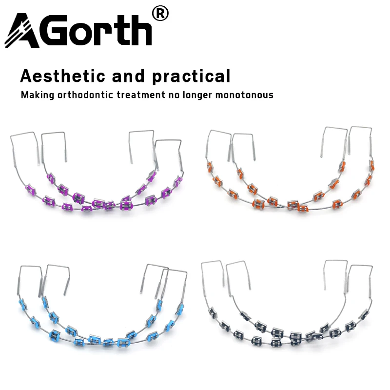 เครื่องประดับฟันปลอมแบบชั่วคราวหลากสีสัน พร้อมลวดโลหะสำหรับตกแต่งฟัน 1