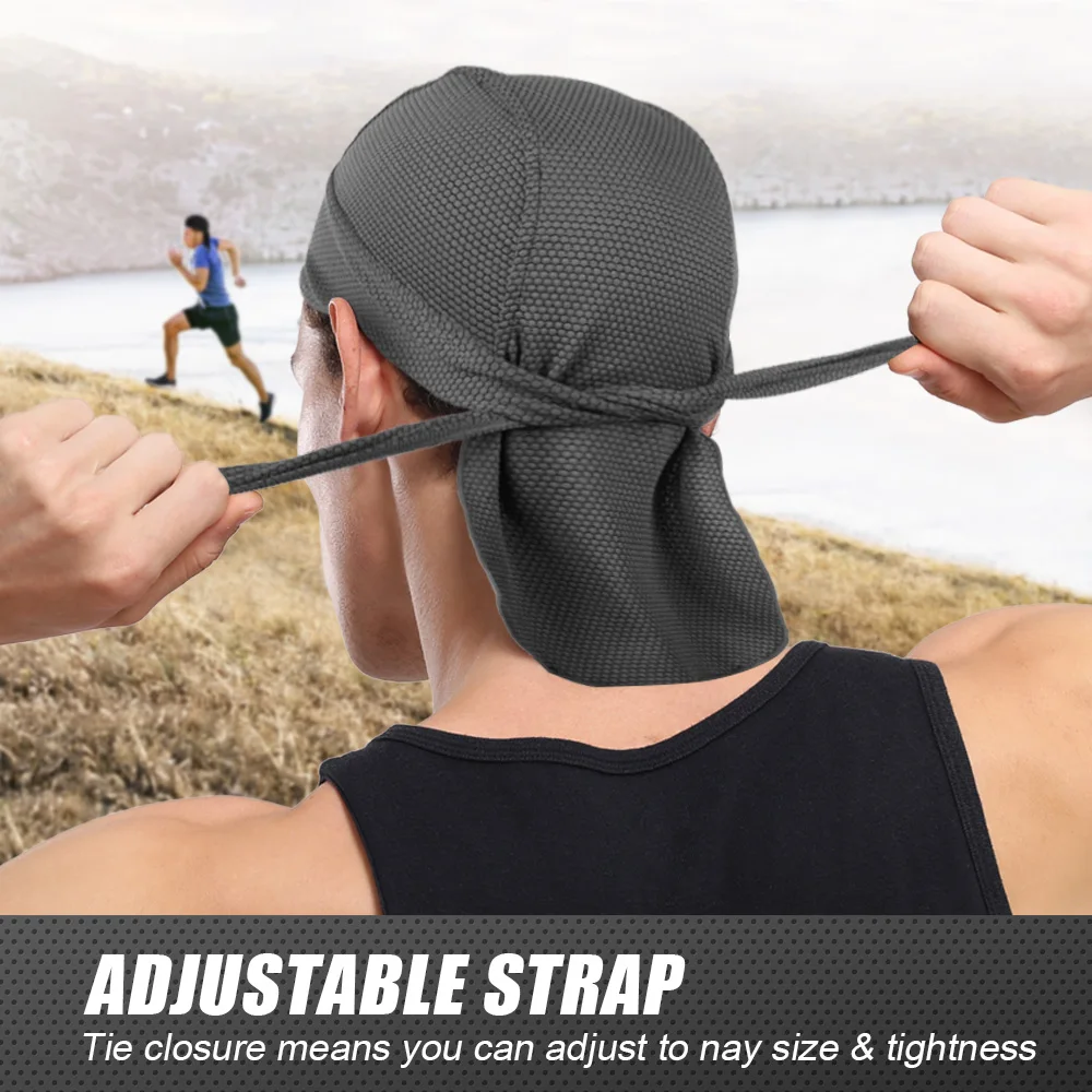 Sports Headscarf HipHop Cap Pirate Headband Lightweight Breathable Hiking Running Bandana Hat Headwear for Men Women Summer