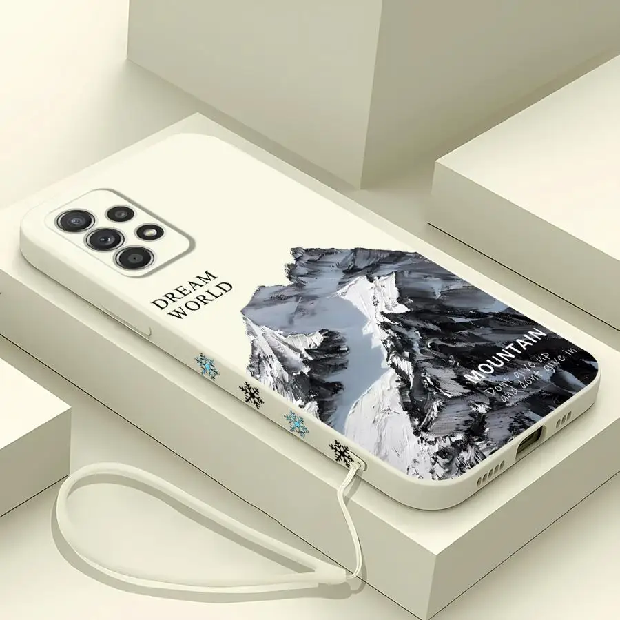 Snow Mountain TPU Phone Case - Elegant Winter Design