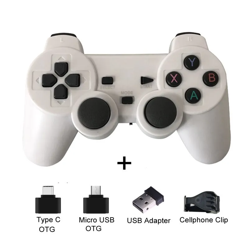 Wireless Gamepad PC For PS3 Android Phone TV Box 2.4G Wireless Joystick Joypad USB PC Game Controller For Xiaomi OTG Smart Phone 