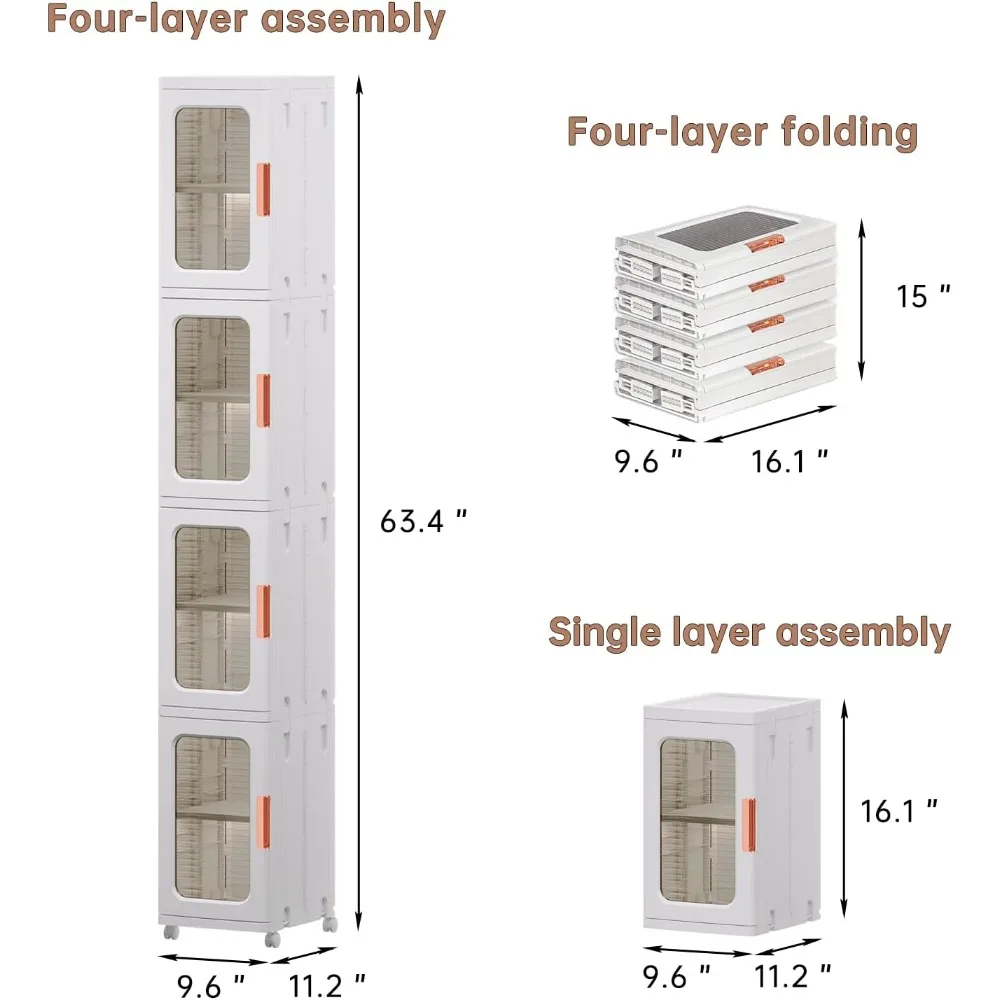 Narrow Storage Cabinet with Doors and Shelves Tall Skinny Bathroom Storage Kitchen Cabinet with Adjustable Shelf