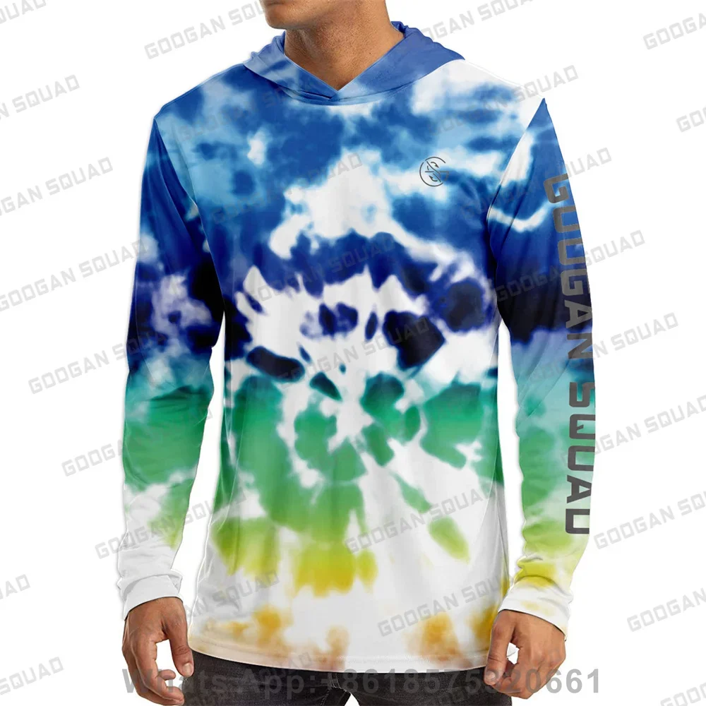 GOOGAN SQUAD Long Sleeve Fishing Hoodies UV Protection Men's Sweatshirt Breathable Summer Kids Clothes Outdoor Fishing Clothing