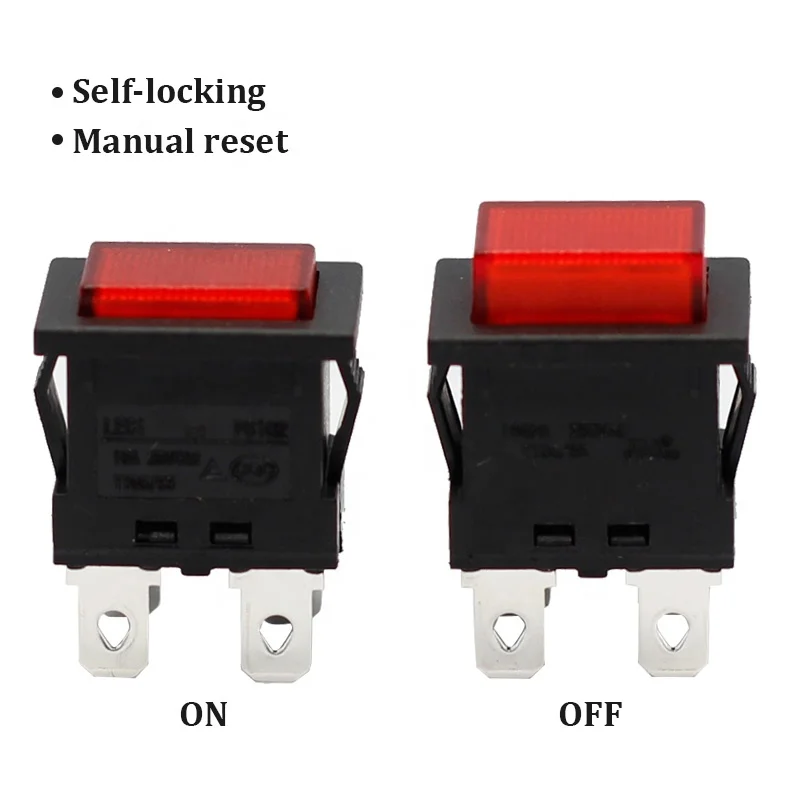 Pulsante Basculante DPDT (ON)-OFF Momentaneo - 4 Terminali, 16A 250VAC, Nero, 2Pack - Foto 3