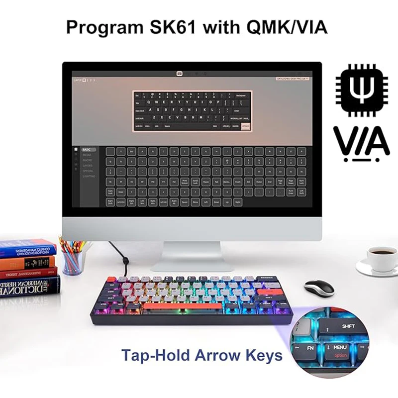 SKYLOONG 新しい GK61 USB 有線キーボード - QMK/VIA 60