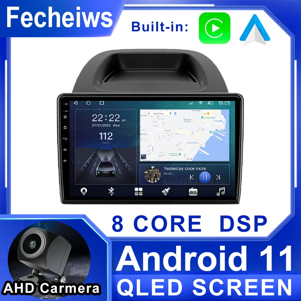 Android11CarRadioMultimediaVideoPlayerWirelessCarplayparaFord