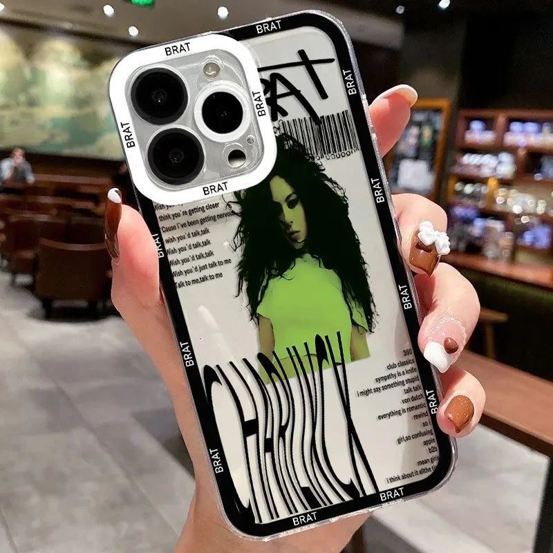 Stylish Charlis XCX B-BRAT Transparent Phone Case