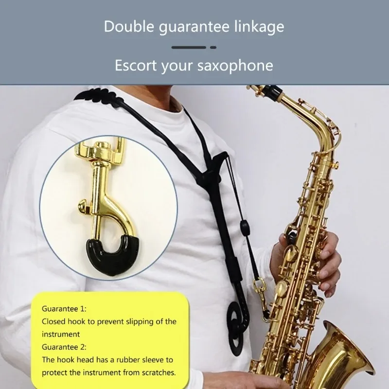 Adjustable Comfort Saxophone Shoulder Strap for Wind Instruments