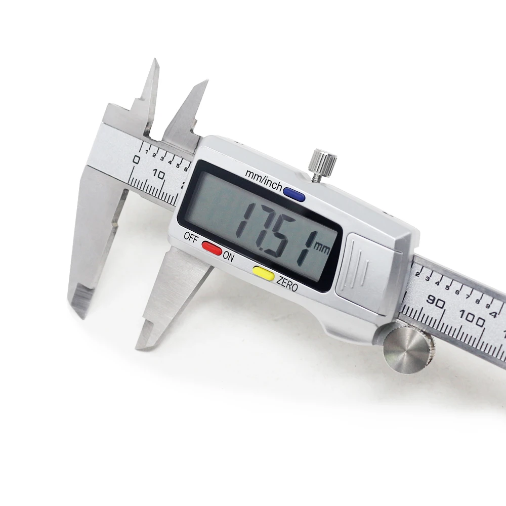 Description Picture 4 of item6 Inch 150mm Digital Vernier Caliper Stainless Steel Micrometer Measuring Tool Depth Ruler Messschieber Paquimetro
