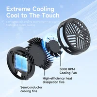 Hagibis Magnetic Cell Phone Cooler Universal Cooling Fan Portable Mobile Phone Radiator for iPhone 17 Pro Gaming Live Streaming 2