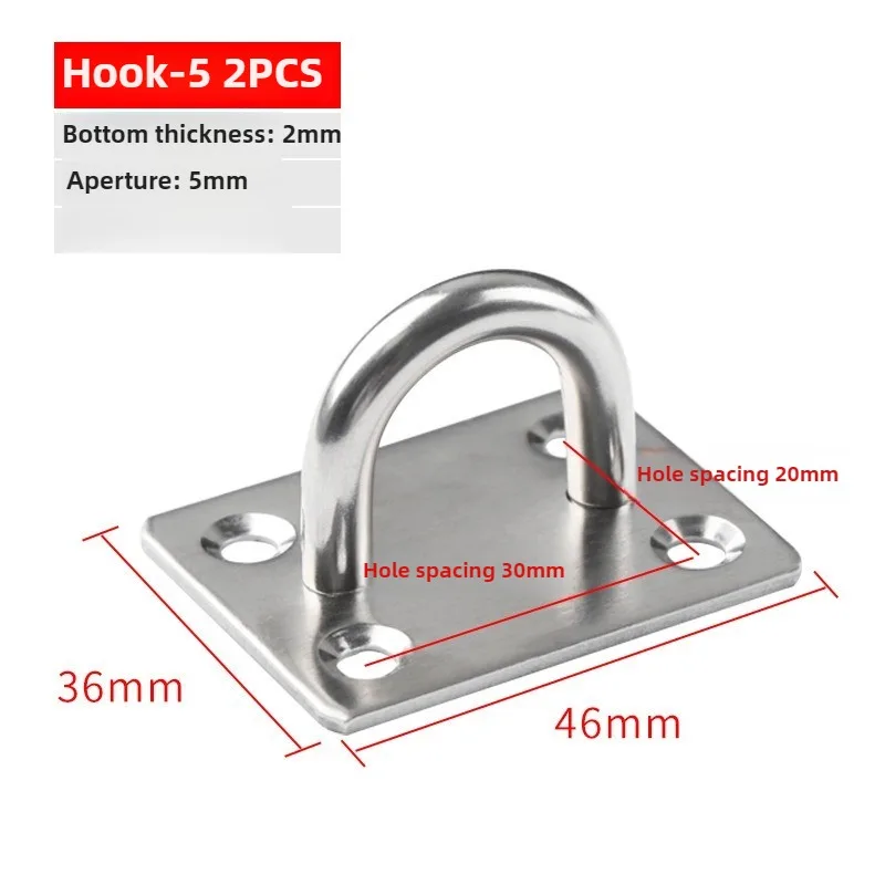 Heavy Duty Stainless Steel Hook Eye Plate Hanger for Ceiling and Wall Mounting