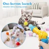 Plush Ball Shooting Gun Cat Toys Interactive Kittens Mini Pompoms Launcher Games Pet Accessories Supplies Indoor Cats Self Play 2