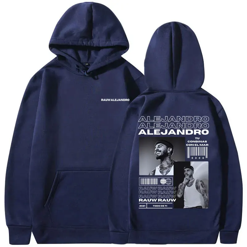 Singer Rauw Alejandro Todo De Ti Album Print Hoodie Man Fashion Vintage Streetwear Men Hip Hop Oversized Sweatshirt Male Hoodies 3