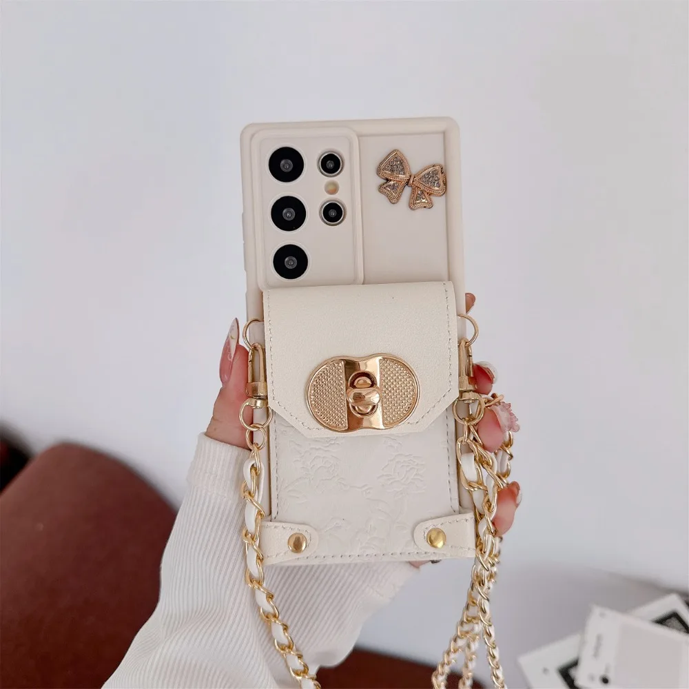 Crossbody المحفظة حامل بطاقة الحال بالنسبة لسامسونج غالاكسي S24 S21 FE S25 الترا S23 S22 زائد A06 A16 A56 A36 A54 A55 A35 A25 A15 غطاء