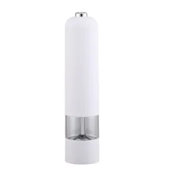 Stainless Steel One - Handed Electric Salt and Pepper Grinder Set with Light (White 1pc)