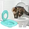 Cat Toilet Trainer Kit Potty Teacher Seat For Pet Smooth Cat Toilet Training Learning Kit For Home Apartment Bathroom Potty 3