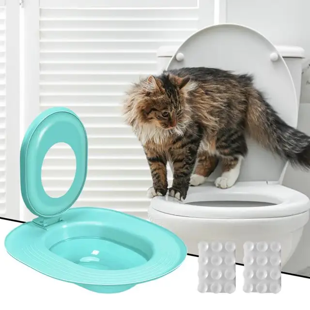 Cat Toilet Trainer Kit Potty Teacher Seat For Pet Smooth Cat Toilet Training Learning Kit For Home Apartment Bathroom Potty 3