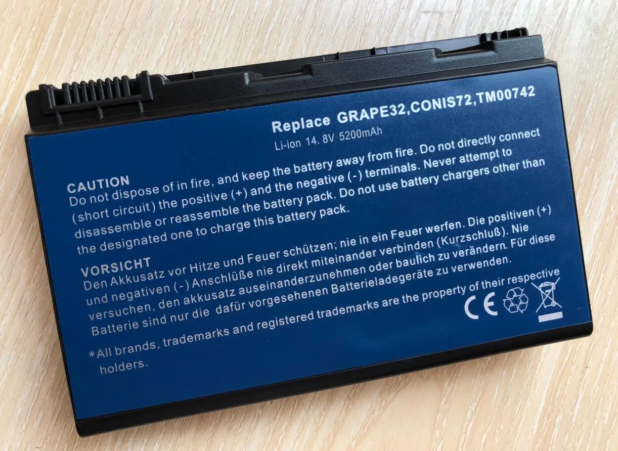 Células de Bateria para Acer Extensa 5220 5235 5620 5630 7620 Travelmate 5320 5520 5720 7720 7520 6592 Tm00741 Tm00751 Grape32 14.8v - Imagem 6