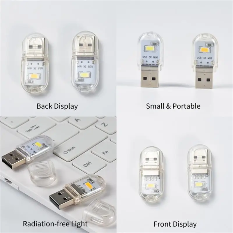 Mini Portable Led Usb Light 2-24LEDS Book Light Reading Night 5V Power 3000K-7000K For PC Laptop Mobile Power led light night light led desk lamp book light mini night light mini led light