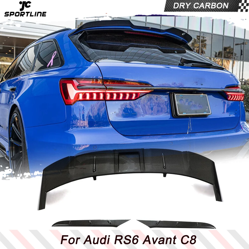 

Dry Carbon Car Rear Roof Spoiler Wing For Audi RS6 C8 Avant 4-Door 2019-2021 Rear Window Roof Wing Spoiler Car Accessories