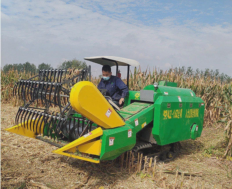 Household automatic agricultural combined small rice farm machinery paddy field miniature wheat large mountain rice harvester