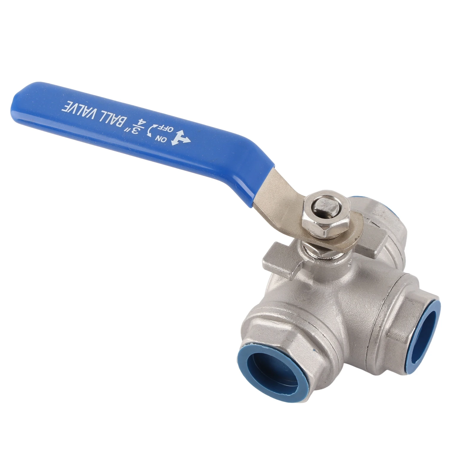 Stainless Steel SUS304 Pipe Ball Valve Three Way T Type Female Thread 3/4" DN20 Ball Valve DN20 Pipe