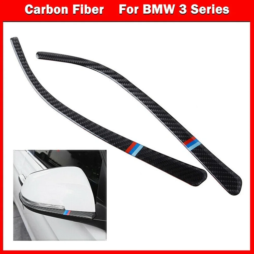 

2pcs Real Carbon Fiber Rearview Mirror Cover Cap Cover Trim For BMW F30 F31 F32 BD