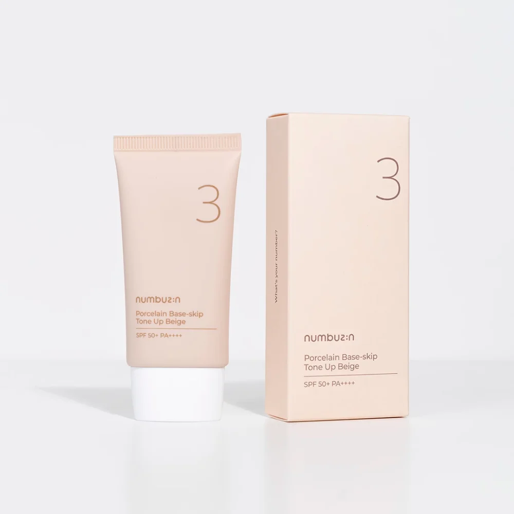 

Numbuzin NO.3 Porcelain Base-skip Tone-up Beige Cream 50ml SPF50+/PA++++ Concealer Brighten Long-lasting korea Skin Care Makeup