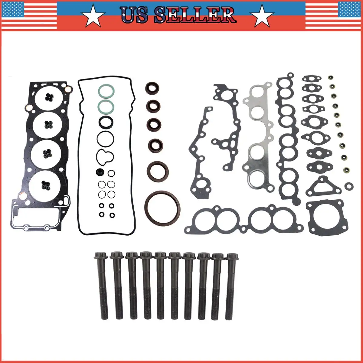 

AP01 Head Gasket Set Head Bolts for Toyota Tacoma T100 4Runner 2.4L 2.7L DOHC 1995-2004 HS9465PT3 HS9465PT-3 HS9465PT2