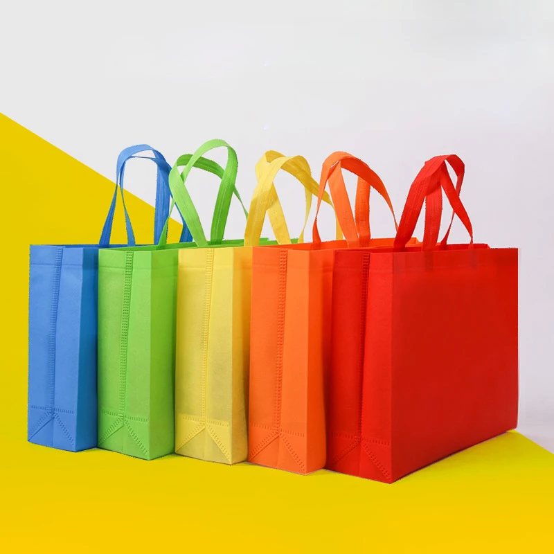 StoBag 25pcs Wholesale Non Woven Shopping Tote Bags Fabric Waterproof Reusable with Handle Gift Storage Custom Logo(Extra Fee) 5