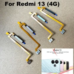 Enhanced Fingerprint Sensor Home Power Button Touch ID Flex Cable Replacement (Redmi 13 4G gold)