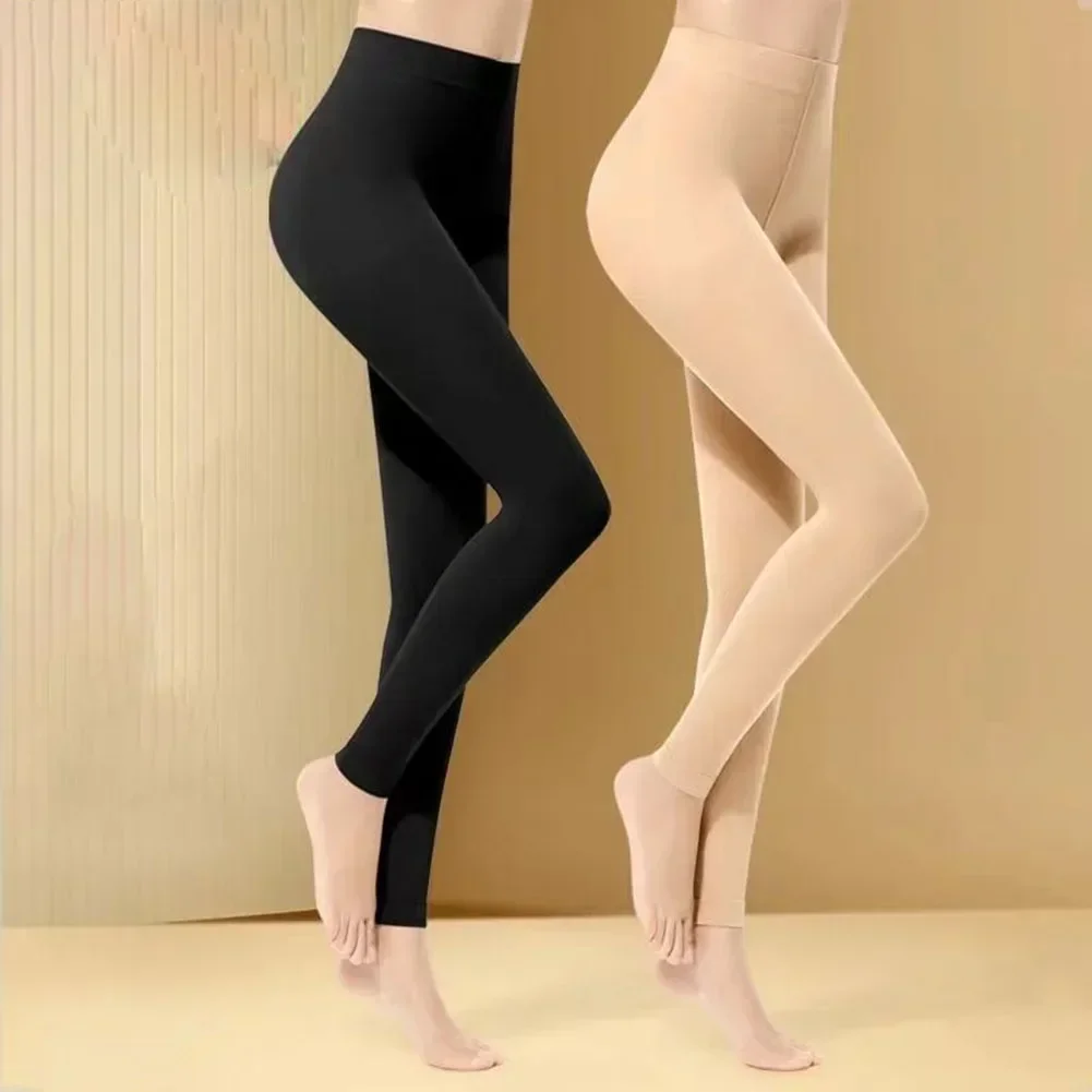Women Tights Women Pantyhose Women Stockings Solid Color Pantyhose Thermal Leggings Women Pantyhose Tights Flesh Colored Bare Legs Leggings Butt Lifting Leg Shaping Thermal Stockings Woman Beautiful Leg Socks