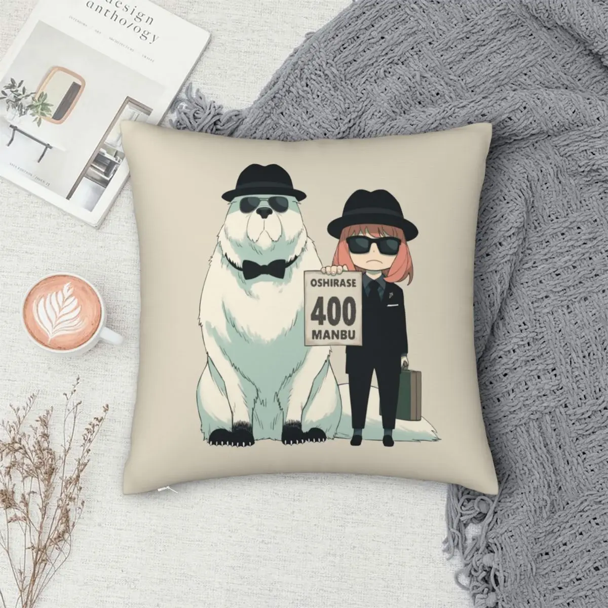 

Spy X Family 400 Pillowcase Printed Polyester Cushion Cover Decorative Anime Manga Pillow Case Cover Home Square 45*45cm