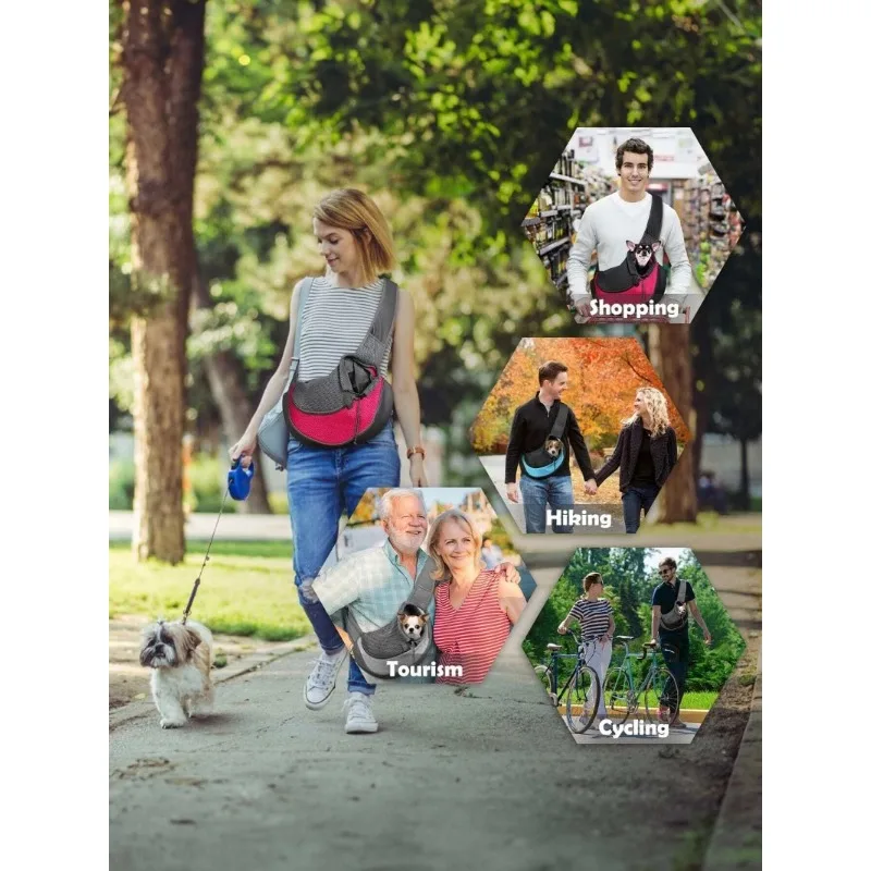 1P Hondentas Huisdier Puppy Carrier S/L Outdoor Reizen Hond Schoudertas Mesh Oxford Sling Handtas Tote Pouch Yorkie Chihuahua