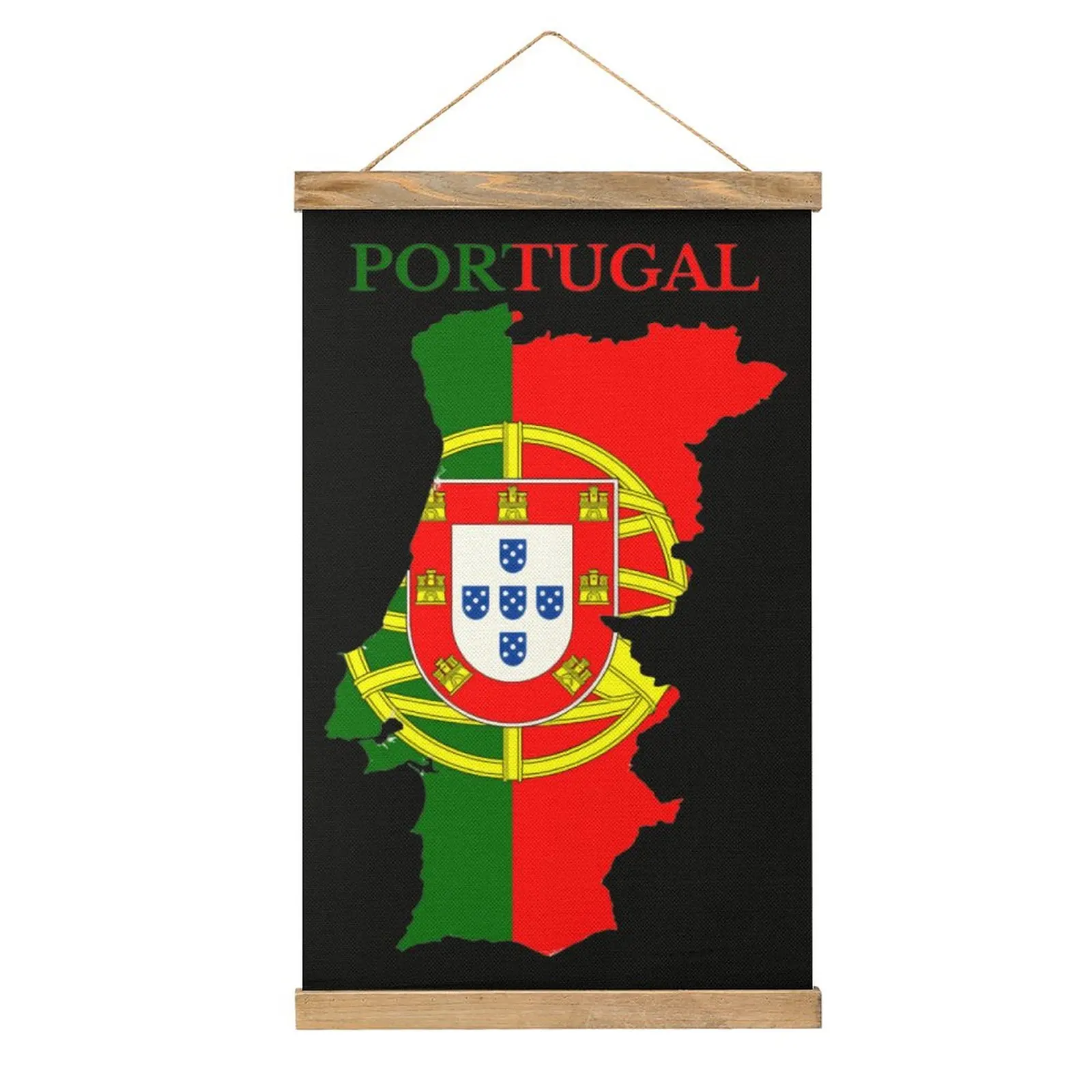 

Portugal Flag Map Portuguese Portugal Canvas Hanging Picture Casual Graphic Mural Kitchen Craft Decoration Joke Style Decorate