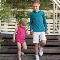 Collection SS Rose Bleu Mali 2026 : Robe pour fille, chaussons en coton pour nouveau-né, chapeaux, couverture, jupe pour adolescente, t-shirt, ensemble polo pour garçon 5