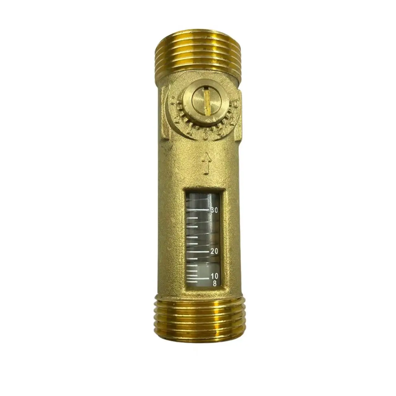 

USC-MS10TA G1" Mechanical Flow Meter Direct Reading 8-30L/min Spring flow meter Brass Flow reader Balancing Valve