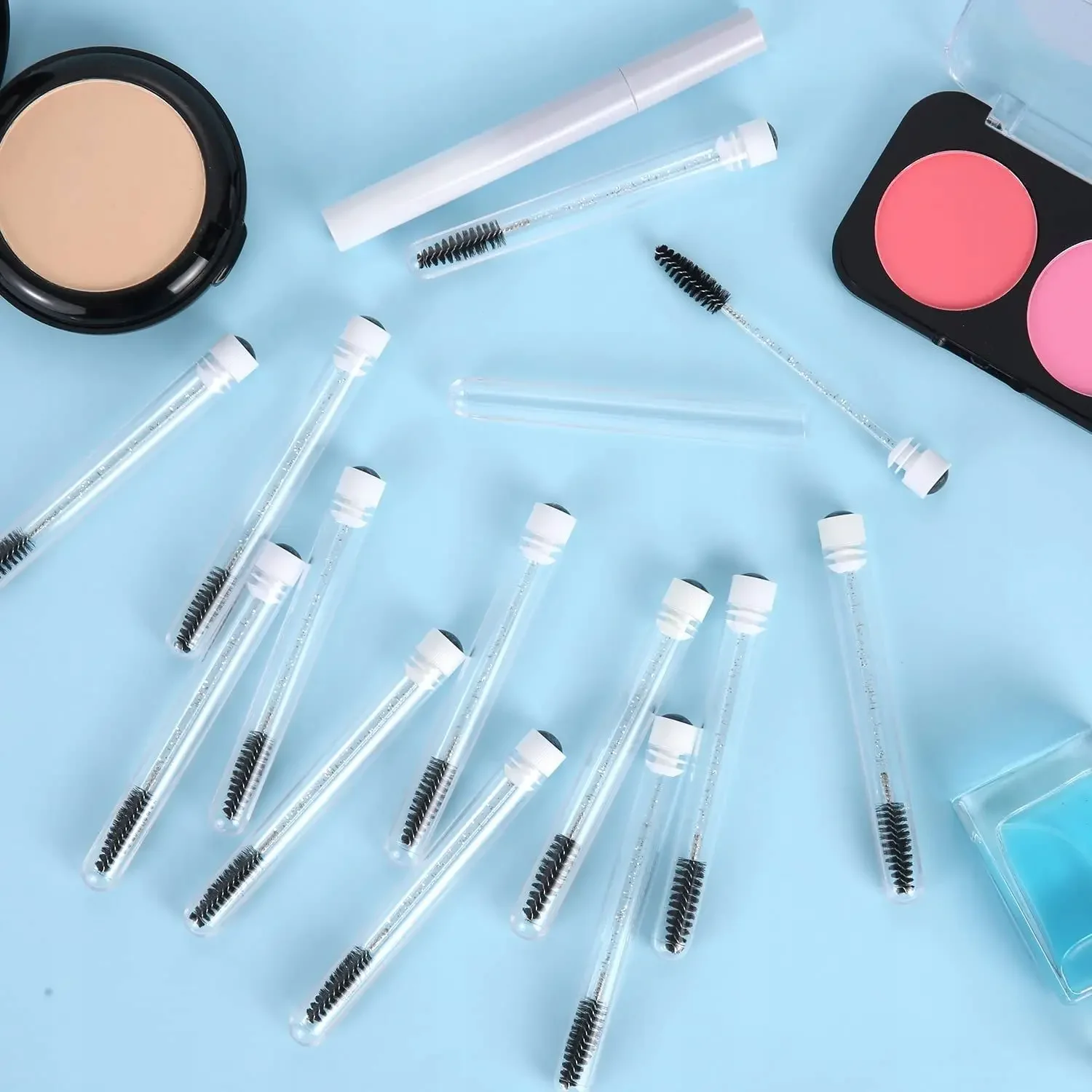 Tube for Eyelash Extension Disposable Mascara Wands Eyebrow Brush Applicator EyeLash Brushes 50pcs Reusable Eyelashes Brush