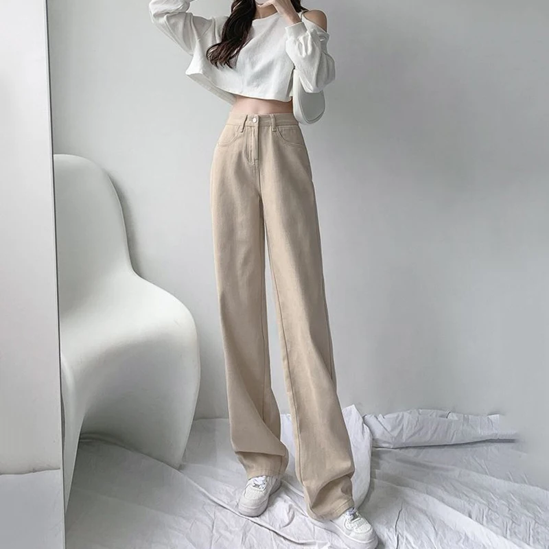 Streetwear High Waist Wide Leg Jeans Women Casual Big Size 5xl Baggy Straight Denim Pants Korean Vaqueros Vintage Kot Pantalones