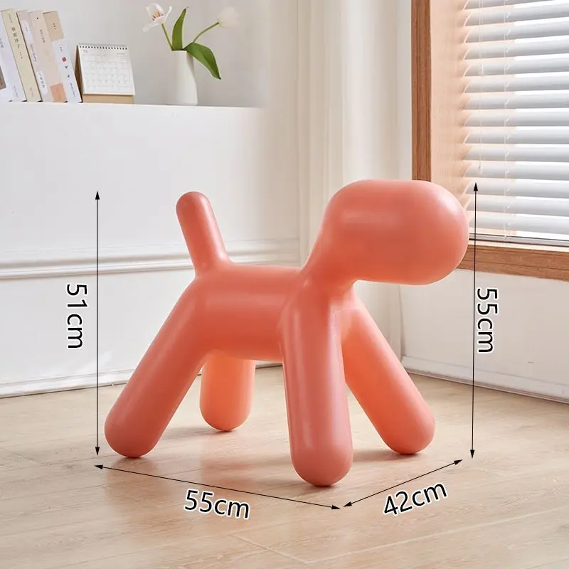 

Puppies Bench Small Stools Animal Creative Chairs Shoes Changing Stools Small Horse Ottomans Living Room Furniture PE Material