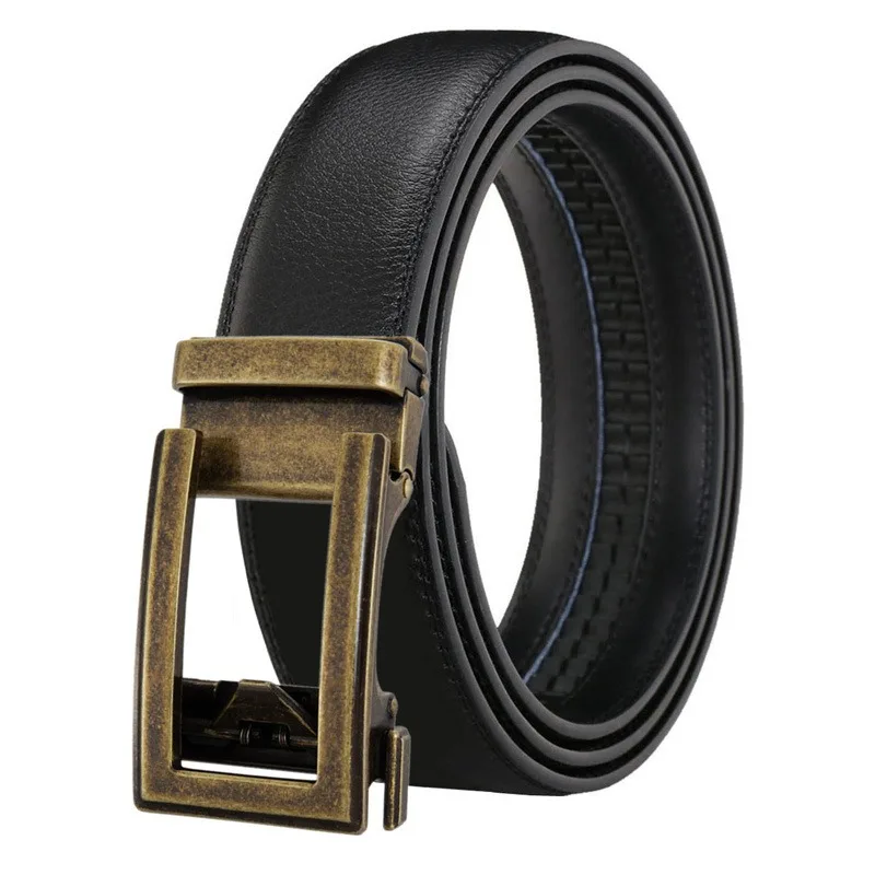 Luxury Men's Leather Belt - High Quality Designer Craftsmanship in White, Blue, Red, Brown
