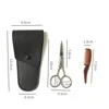 Eyebrow Scissor Beard Shears Trimming Scissors Kit Stainless Steel Mustache 4