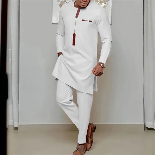 Jide Embroidered Long Sleeve Dashiki Outfit