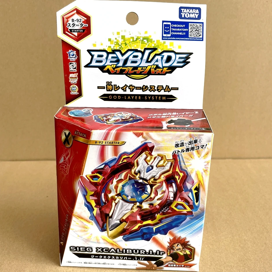 

Оригинальный TAKARA TOMY beyblade B92 Sieg Xcalibur / Xcalius 1Ir Beyblade Burst Starter с пусковым устройством, новинка в наличии